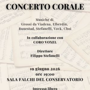 CONCERTO CORALE - 19/06/2026 CONCERTO CORALE - 19/06/2026