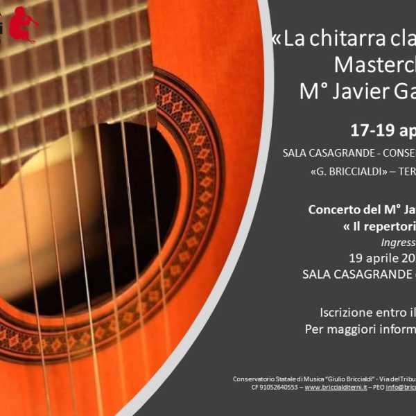La chitarra classica spagnola - Masterclass con il M° Javier Garcia Moreno