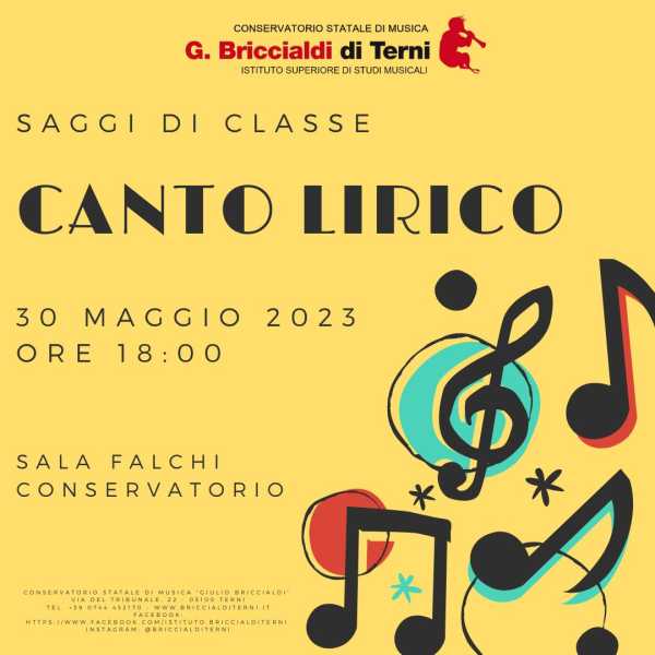 SAGGI DI CLASSE - CANTO LIRICO 30/05/2023