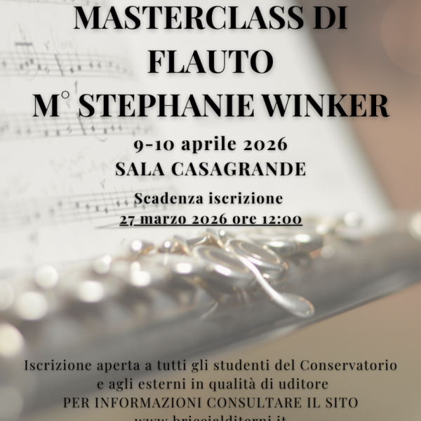 MASTERCLASS DI FLAUTO - M° STEPHANIE WINKER