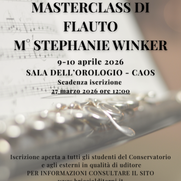 MASTERCLASS DI FLAUTO - M° STEPHANIE WINKER