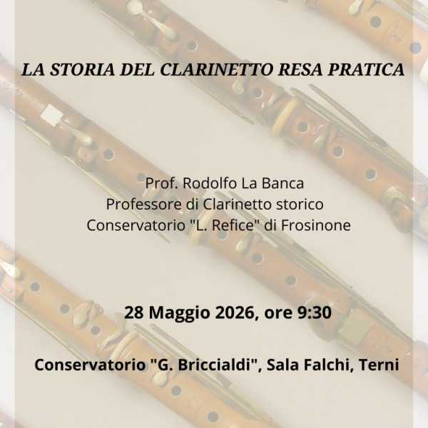 LA STORIA DEL CLARINETTO RESA PRATICA